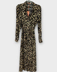 Flam Mode Animal Print Midi Shirt Dress - S/M