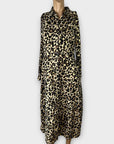Flam Mode Animal Print Midi Shirt Dress - S/M