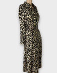 Flam Mode Animal Print Midi Shirt Dress - S/M