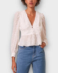 French Connection Brenna Fil de Coupe V Neck Top - 16