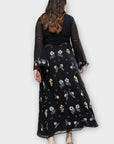 Frock And Frill Embroidered Floral Maxi Dress - 24