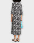 Ganni Floral Crepe Midi Dress - 10