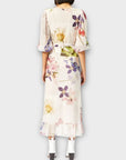 Ganni Floral Mesh Wrap Dress - 8/10