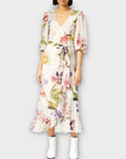 Ganni Floral Mesh Wrap Dress - 8/10