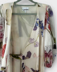 Ganni Floral Mesh Wrap Dress - 8/10