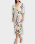 Ganni Floral Mesh Wrap Dress - 8/10