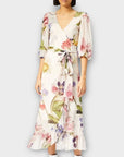 Ganni Floral Mesh Wrap Dress - 8/10