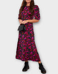 Girl In Mind Floral Midi Dress - 8