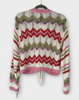 Hayley Menzies Boucle Zigzag Tie Front Cardigan - S