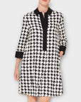 Hobbs Marci Houndstooth Shirt Dress - 12/14