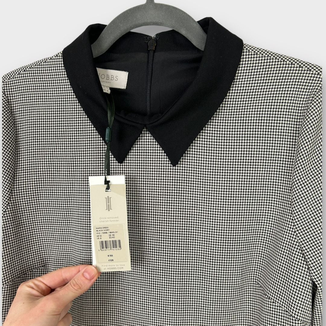 Hobbs Naima Houndstooth Check Dress - 12