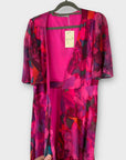 Hope & Ivy The Corinne Flutter Sleeve Maxi Wrap Dress with Tie Waist - 10