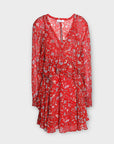 IRO Paris Beaumont Ruffled Chiffon Mini Dress - 12