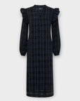 Ichi Gingham Midi Dress - 12