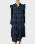 Ichi Gingham Midi Dress - 12