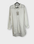 Ichi Long White Cotton Shirt - 8