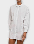 Ichi Long White Cotton Shirt - 8