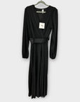 Jack Moda Shimmery Black Midi Dress - One Size ( 8 - 12)