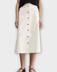 Jaeger Denim Button Front Midi Skirt - 10