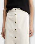 Jaeger Denim Button Front Midi Skirt - 10