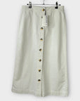 Jaeger Denim Button Front Midi Skirt - 10