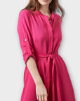 James Lakeland Roll Sleeve Midi Dress - 16/18
