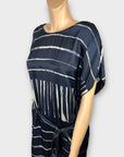 Jigsaw Silk Stripe Kimono Dress - 14