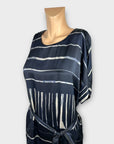 Jigsaw Silk Stripe Kimono Dress - 14