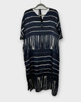 Jigsaw Silk Stripe Kimono Dress - 14