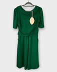 Jolie Moi Fold Collar Fit and Flare Dress - 10