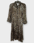 Joseph Ribkoff Animal Print Sheer Shirt Dress - 14