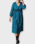 Kaffe Kadori Print Midi Dress - 12