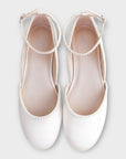 Kailee P. Gloria Bridal Round Toe Flat with Mini Pearls - 7/39