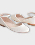 Kailee P. Gloria Bridal Round Toe Flat with Mini Pearls - 7/39