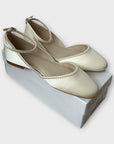 Kailee P. Gloria Bridal Round Toe Flat with Mini Pearls - 7/39