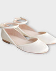 Kailee P. Gloria Bridal Round Toe Flat with Mini Pearls - 7/39