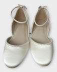 Kailee P. Gloria Bridal Round Toe Flat with Mini Pearls - 7/39