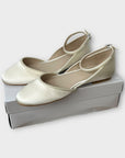 Kailee P. Gloria Bridal Round Toe Flat with Mini Pearls - 7/39