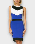 Karen Millen Colourblock Knit Pencil Dress - M