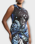 Karen Millen Abstract Swirl Printed Jersey Crepe Maxi Dress - 16/18 (XL)