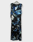 Karen Millen Abstract Swirl Printed Jersey Crepe Maxi Dress - 16/18 (XL)
