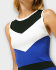 Karen Millen Colourblock Knit Pencil Dress - M
