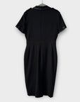 Karen Millen Compact Stretch Pu Tipped Pencil Dress - 12