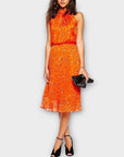 Karen Millen Halter Neck Pleated Midi Dress - 10