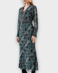 Karen Millen Printed Georgette Woven Maxi Dress With Scarf Detail - 8