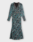 Karen Millen Printed Georgette Woven Maxi Dress With Scarf Detail - 8