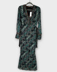 Karen Millen Printed Georgette Woven Maxi Dress With Scarf Detail - 8