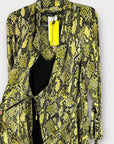 Karen Millen Snake Print Wrap Midi Dress - 16