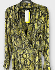 Karen Millen Snake Print Wrap Midi Dress - 16
