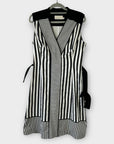 Karen Millen Striped Cotton Blend Dress - 12
